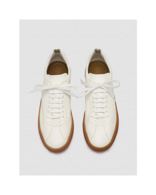 Officine Creative Weiße Leder Sneakers Minimalistisches Design in White für Herren