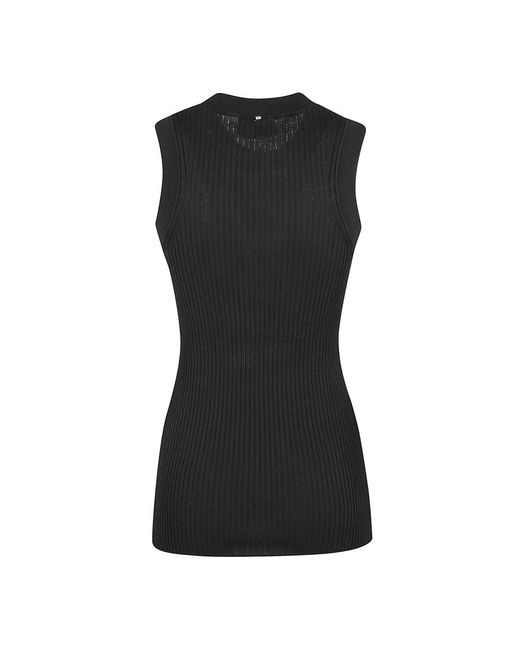 Sportmax Black Sleeveless Tops