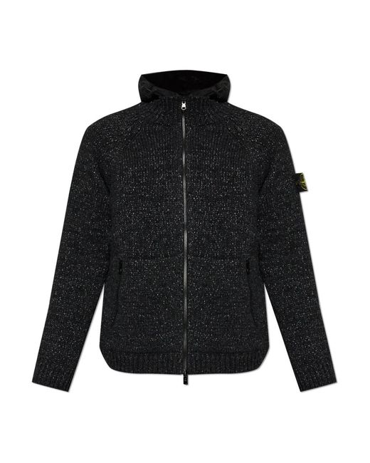 Stone Island Jas Met Logopatch in het Black voor heren
