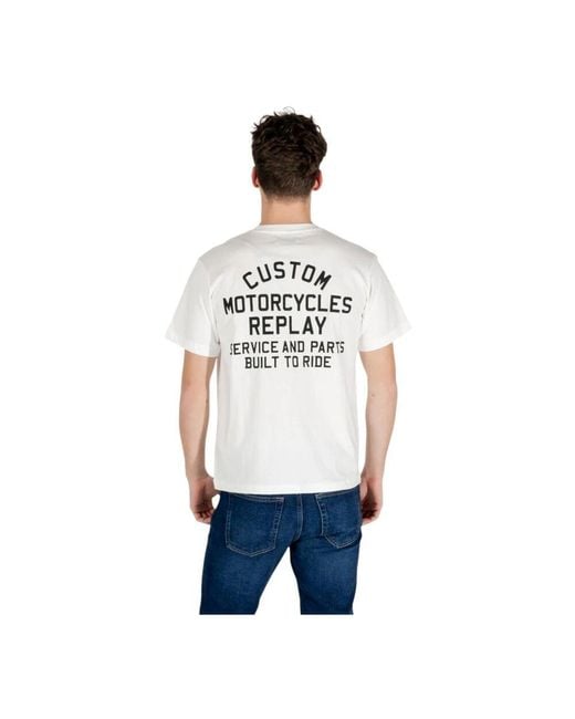 T-Shirts Replay de hombre de color White