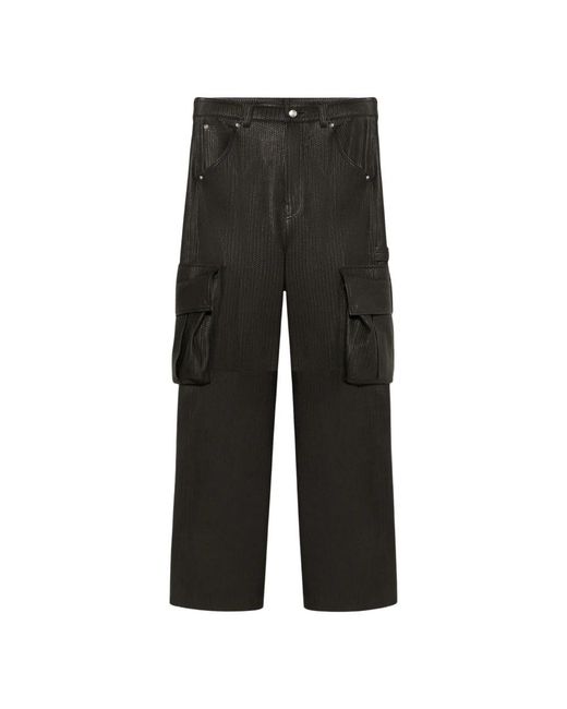 1989 STUDIO Gray Straight Trousers for men