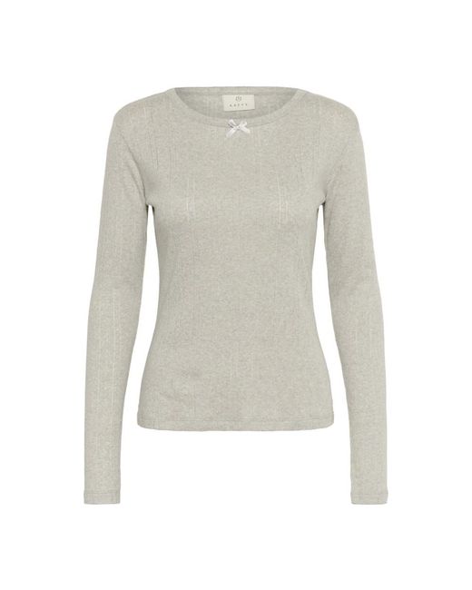 Long Sleeve Tops di Kaffe in Gray