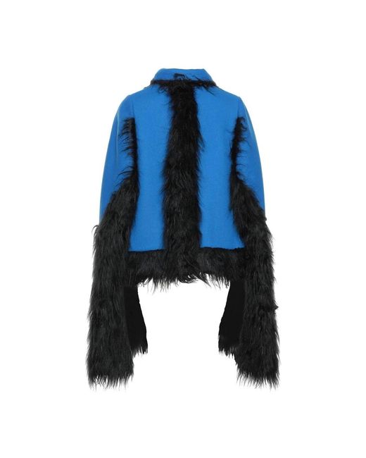 Maison Margiela Blue Faux Fur & Shearling Jackets