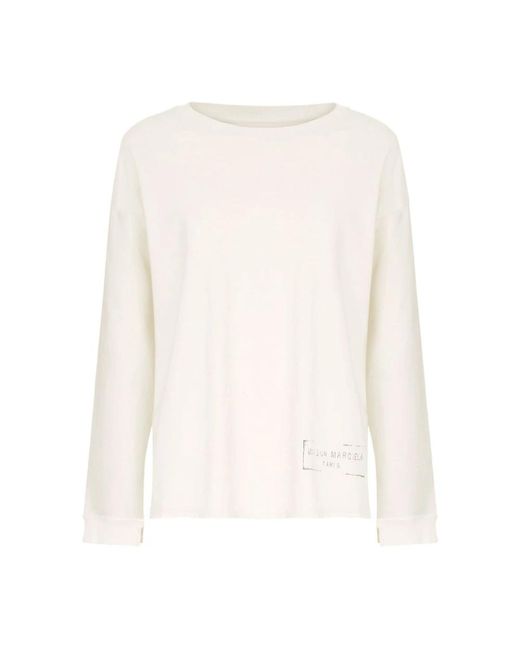 Maison Margiela Long Sleeve Tops in het White