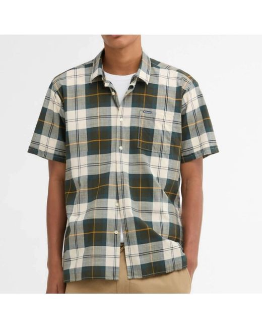 Barbour Green Short Sleeve Shirts for men