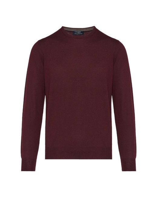 Barba Napoli Purple Round-Neck Knitwear for men