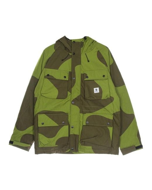 Element Green Winter Jackets for men