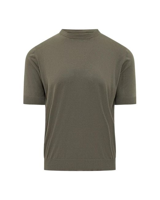 FILIPPO DE LAURENTIIS Green Round-Neck Knitwear for men