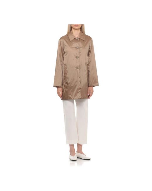 Marella Single-Breasted Coats in het Natural