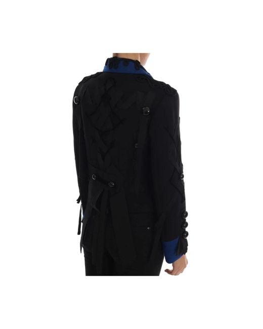 Dolce & Gabbana Black Double-Breasted Coats