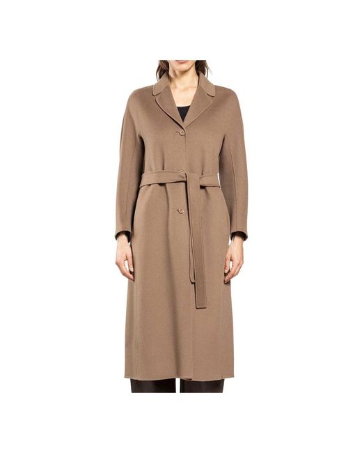 Max Mara Brown Belted Coats