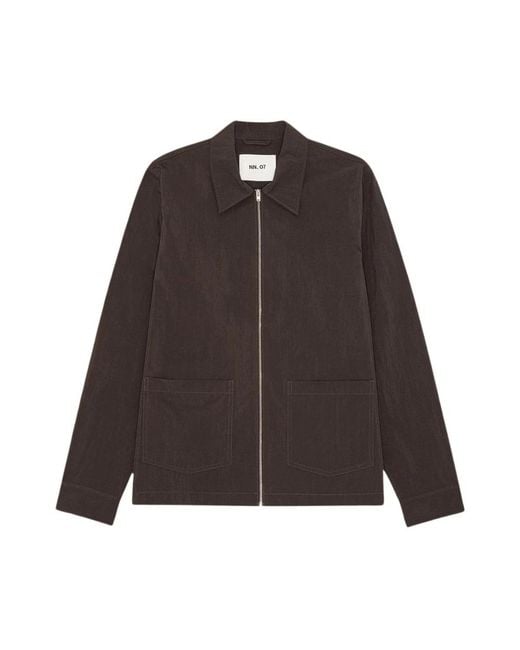 NN07 Brown Light Jackets for men