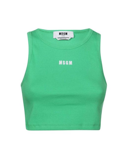 MSGM Sleeveless Tops in het Green