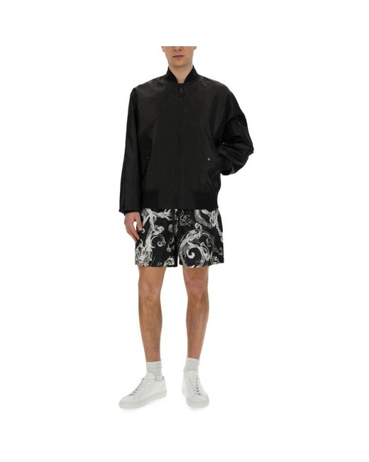 Versace Jeans Couture Black Bomber Jackets for men