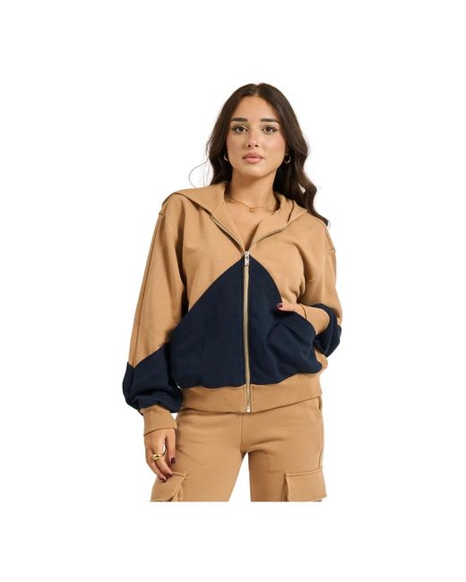 Jijil Zip-Through Sweater in het Blue