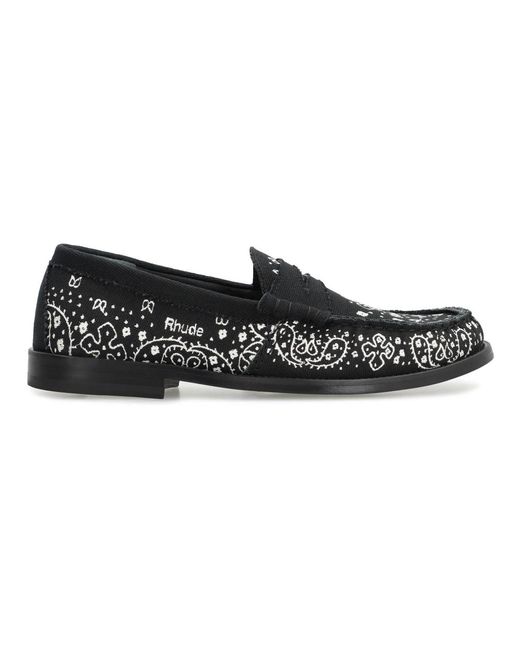 Rhude Baumwoll Bandana Loafers in Black für Herren