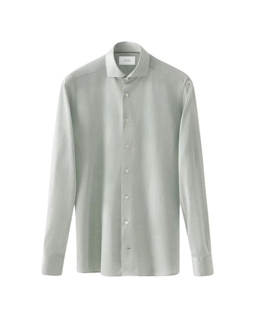 Eton of Sweden Gray Formal Shirts for men