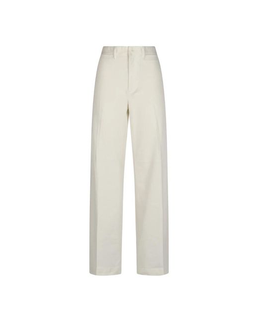 Polo Ralph Lauren White Wide Trousers