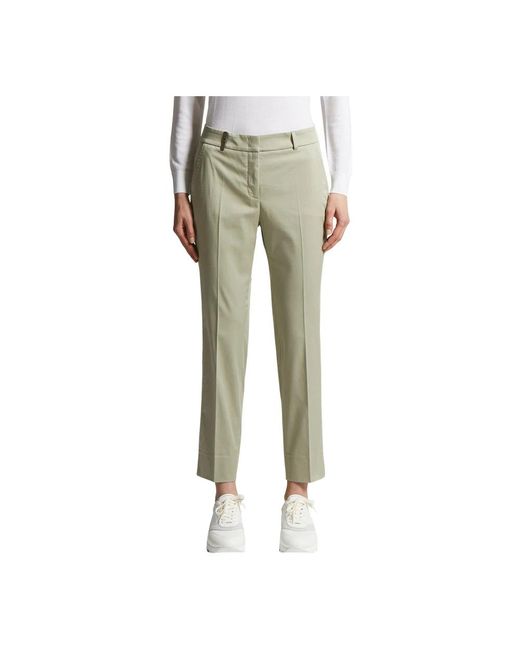 Slim-Fit Trousers Peserico de color Green