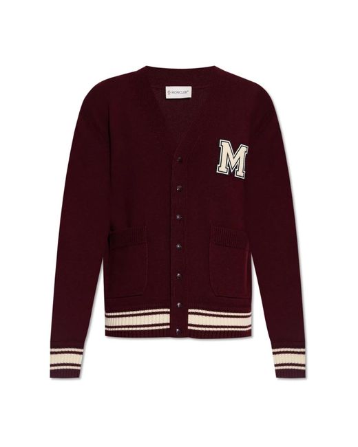 Moncler Truien & Vesten ,Rood ,Wol Wollen Vest in het Purple voor heren