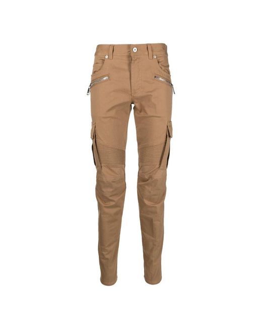 Balmain Natural Slim-Fit Trousers for men