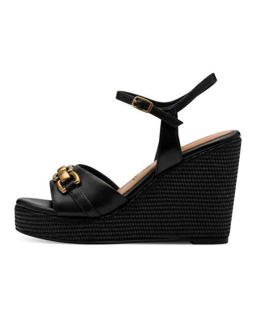Tamaris Black Wedges