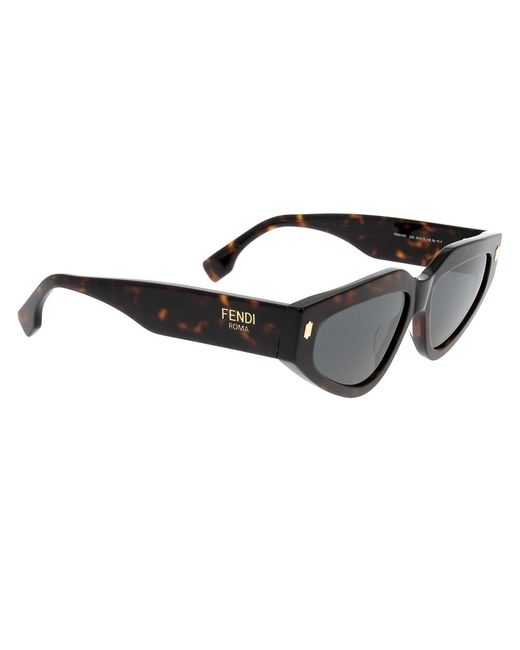 Fendi Accessoires ,Zwart ,Zonnebril Met Uniek Design in het Brown