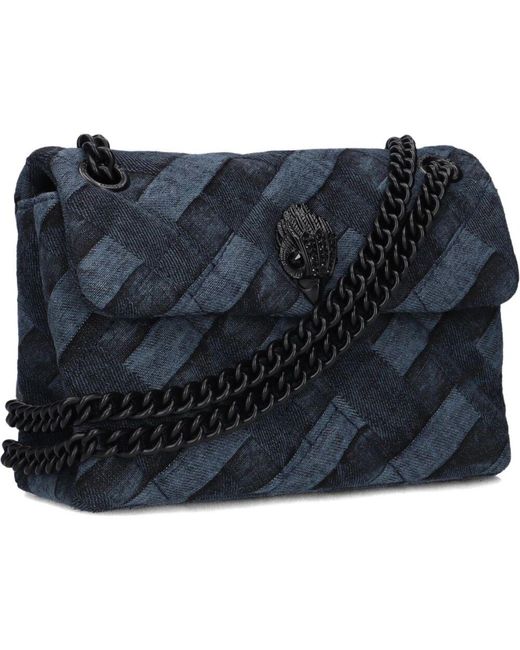 Kurt Geiger Blue Blaue Mini Kensington Soft Schultertasche