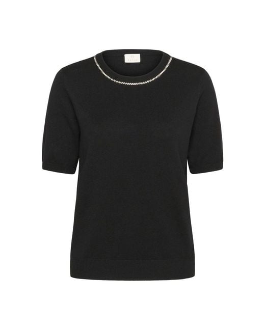 Round-Neck Knitwear Kaffe en coloris Black