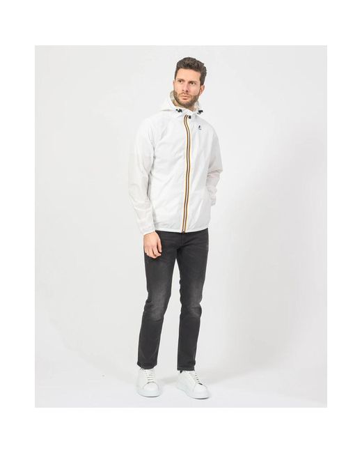 K-Way Weiße leichte kapuzenjacke in White für Herren