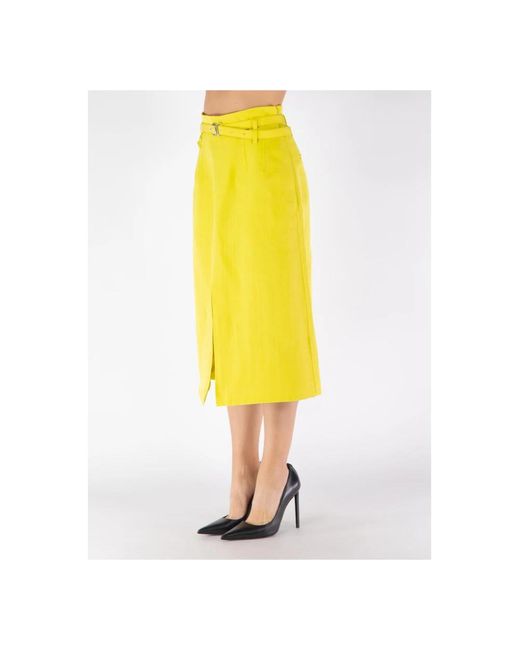 Jil Sander Yellow Midi Skirts