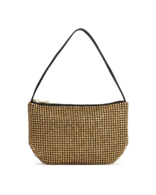 Kazar Metallic Goldene Glänzende Tasche Mit Zirkonium