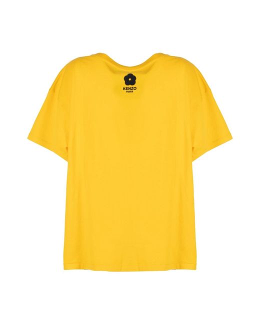 KENZO Yellow Entspanntes T-Shirt in lebendigem tiefgelb