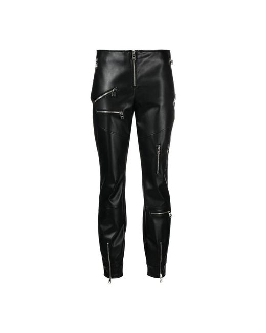 Dolce & Gabbana Black Leather Trousers