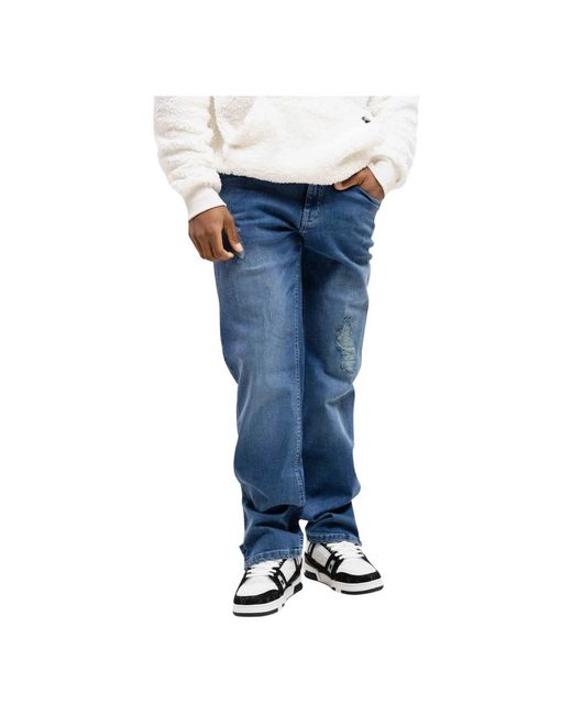 Xplct Studios Blue Straight Fit Jeans for men