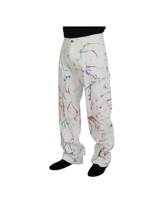 Dolce & Gabbana Blue Wide Trousers for men