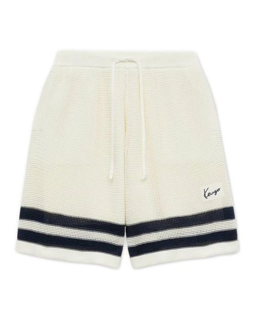 KENZO White Casual Shorts for men