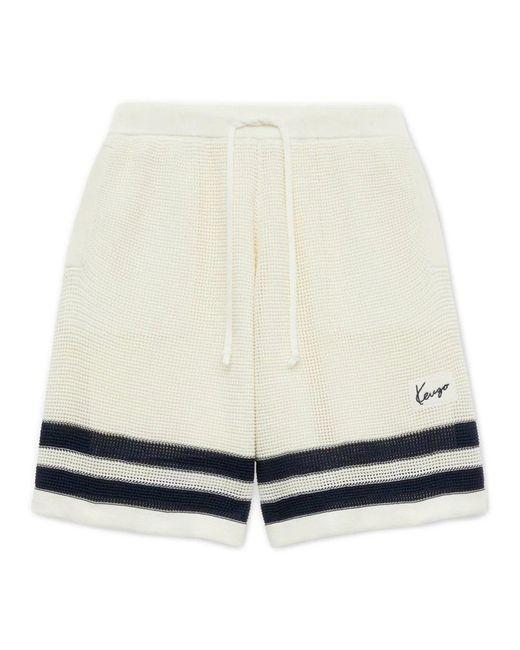 KENZO Shorts Van Mesh in het White voor heren