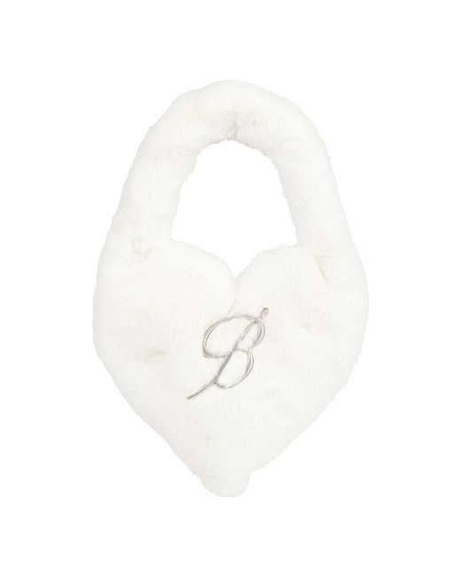 Borsa a tracolla a forma di cuore con dettaglio in pelliccia sintetica di Blumarine in White