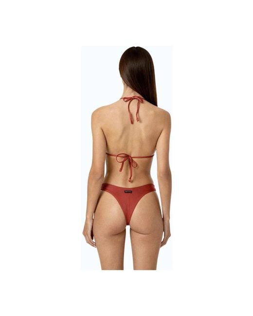 ME FUI Badmode ,Rood ,Polyester High Triangle Bikini in het Brown