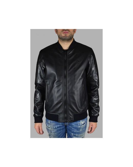 Leather Jackets Philipp Plein de hombre de color Black