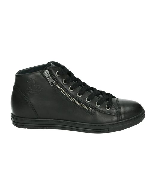 AQA Black A8600 Mid Sneaker