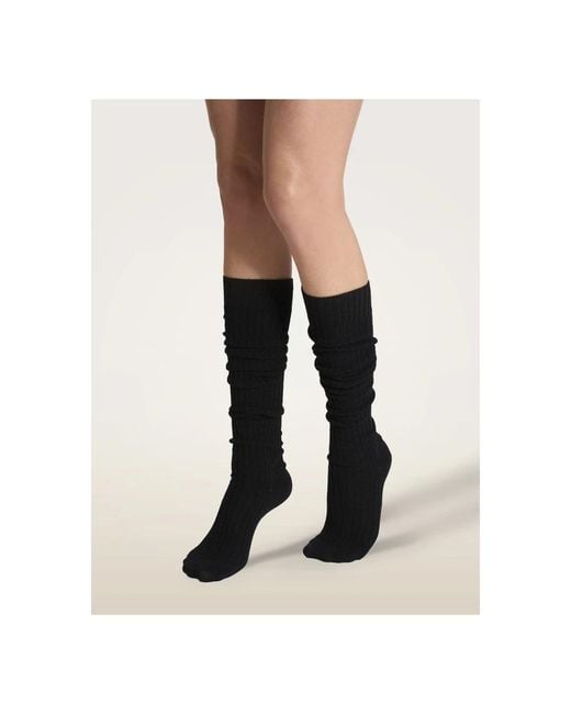Socks Wolford en coloris Black