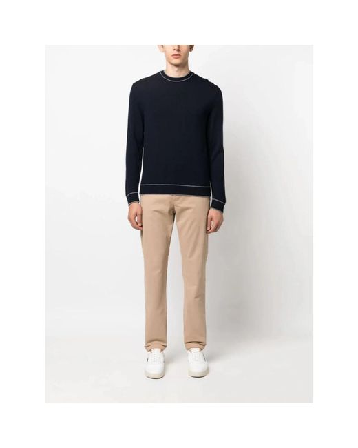 Eleventy Blue Round-Neck Knitwear for men