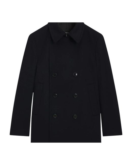 Boss Blue Double-Breasted Coats for men