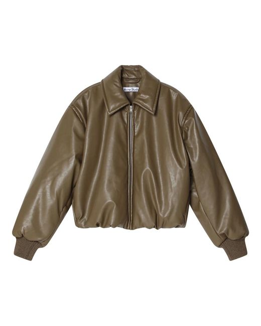 Acne Green Leather Jackets