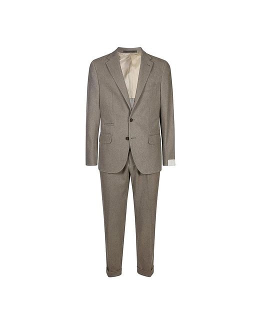 Single Breasted Suits Eleventy de hombre de color Gray