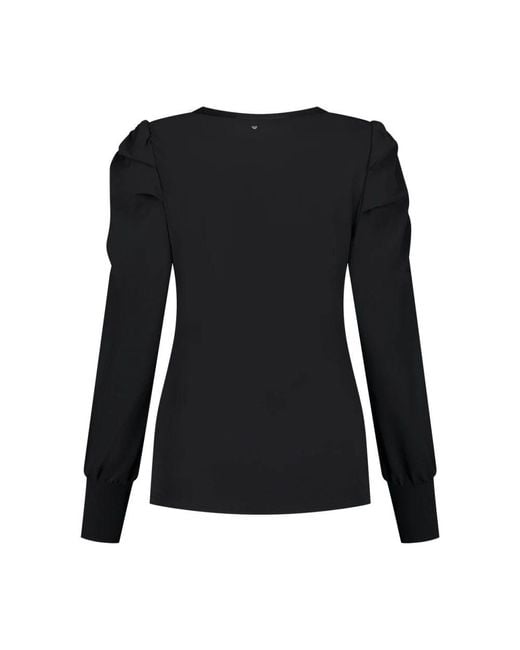 Helena Hart Black Yara L.M Transfer Schwarzes Top 7485