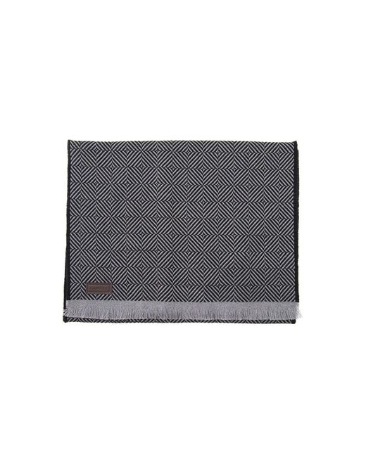 Canali Gray Winter Scarves for men
