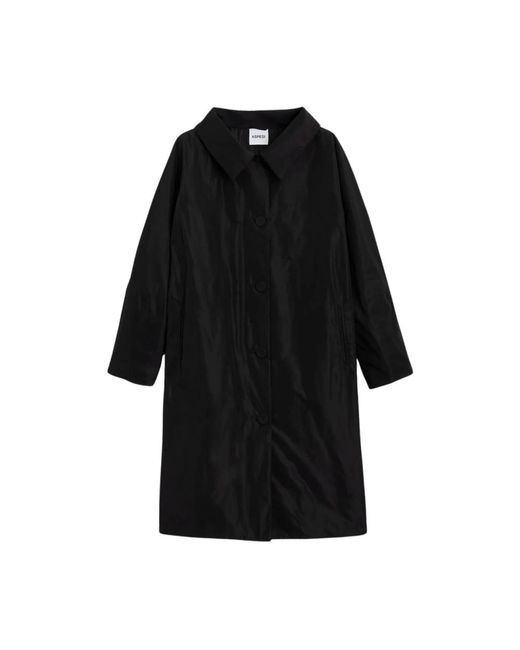 Aspesi Single-Breasted Coats in het Black